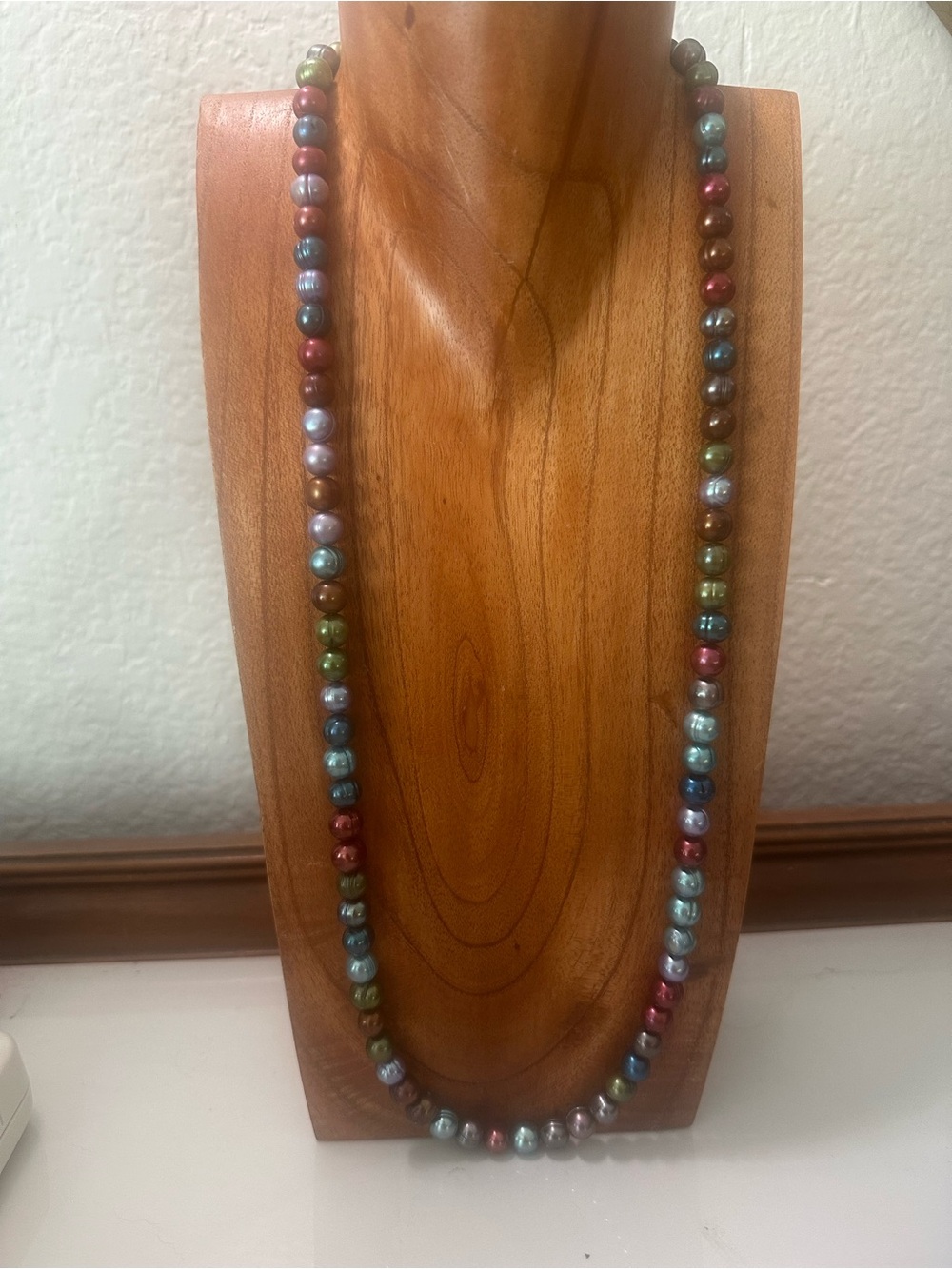 Multicolor Pearl Strand Necklace for Women